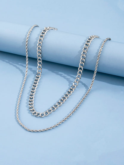 Simple Double Chain Necklace