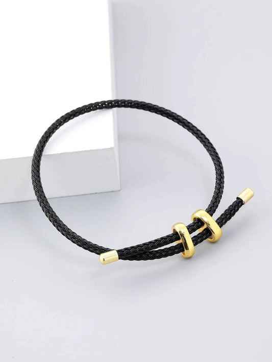 A Minimalist bracelet with gold detail