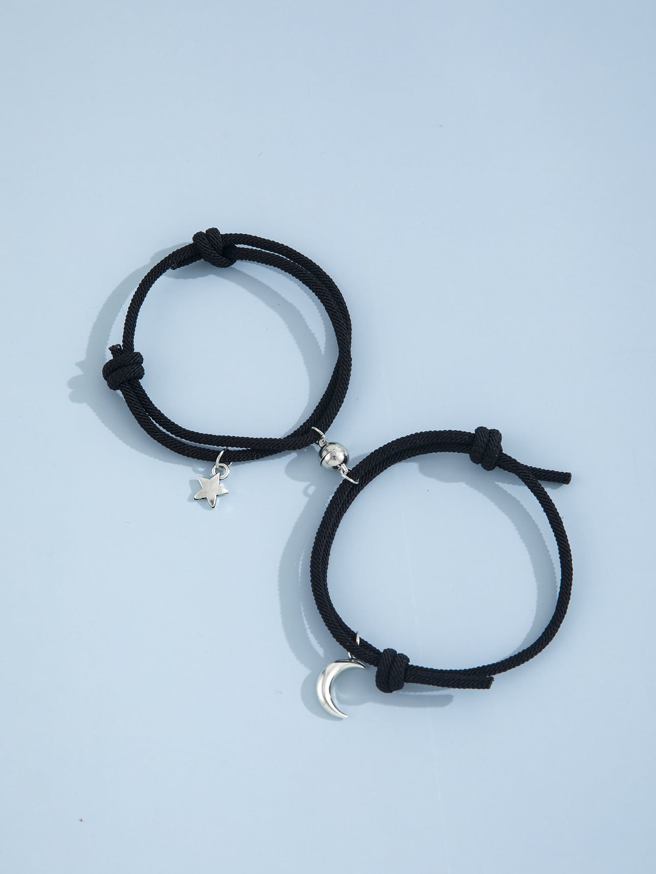 Bracelets for couples with moon and star detail