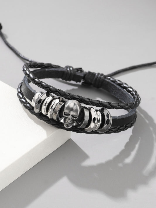 Men's PU Bracelet with Skull/Skull Design