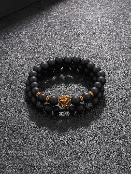 Lion Head Beaded Bracelet