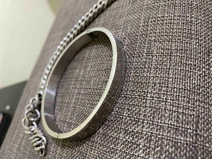 Roman Numeral Chain &amp; Bangle Bracelet