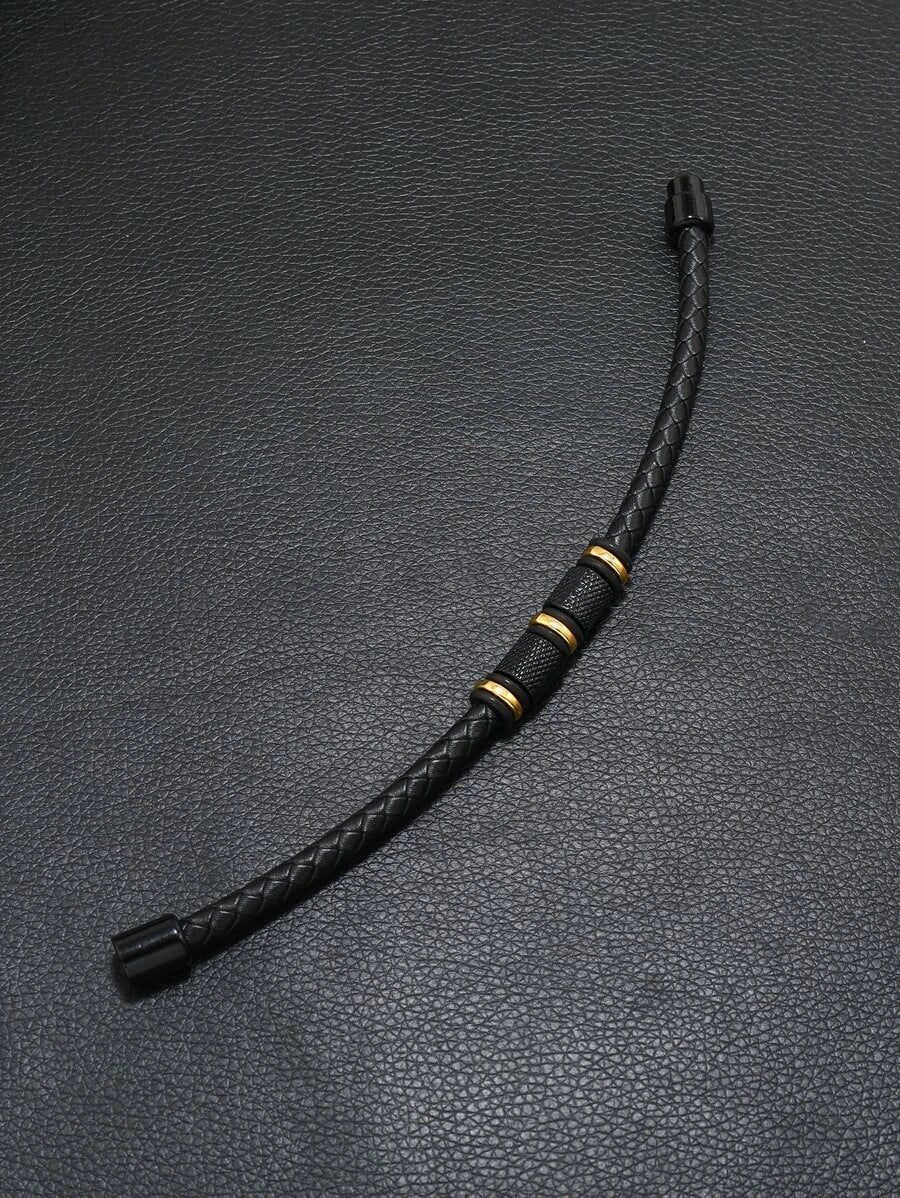 Braided bracelet with gold detail