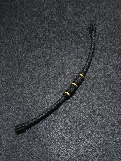 Braided bracelet with gold detail