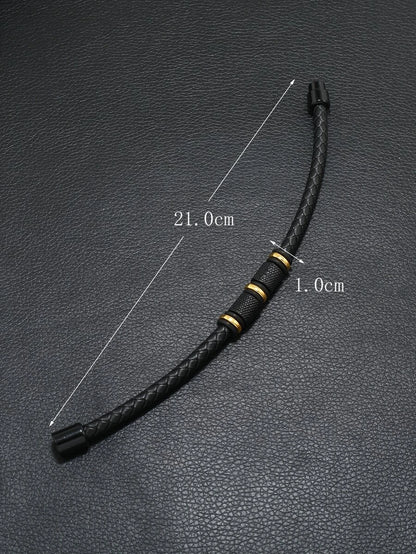 Braided bracelet with gold detail