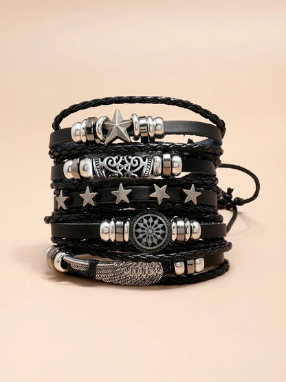 5-piece bracelet with star design