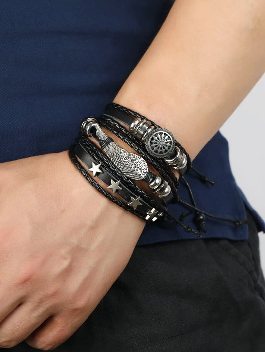 5-piece bracelet with star design
