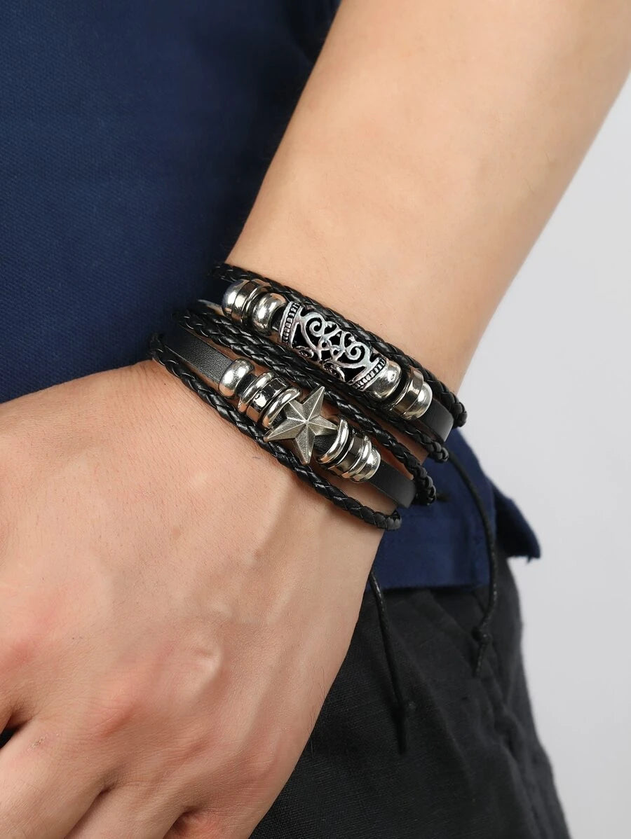 5-piece bracelet with star design