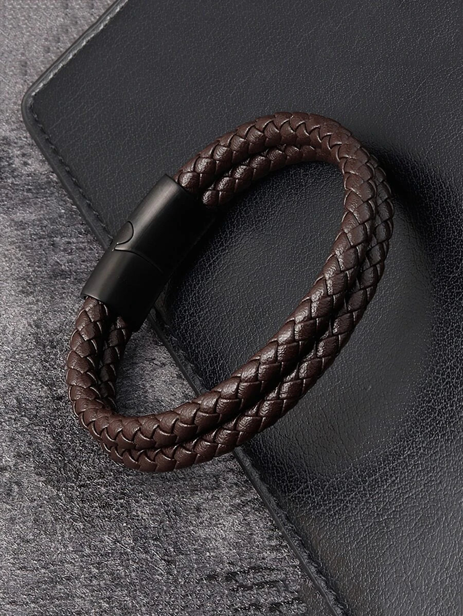 Magnetic clasp fabric bracelet