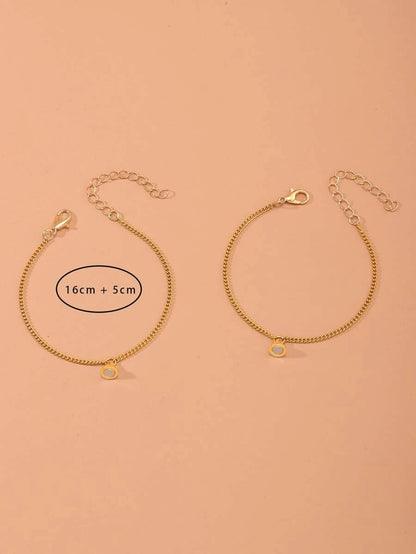 Minimalist golden magnetic couples bracelet