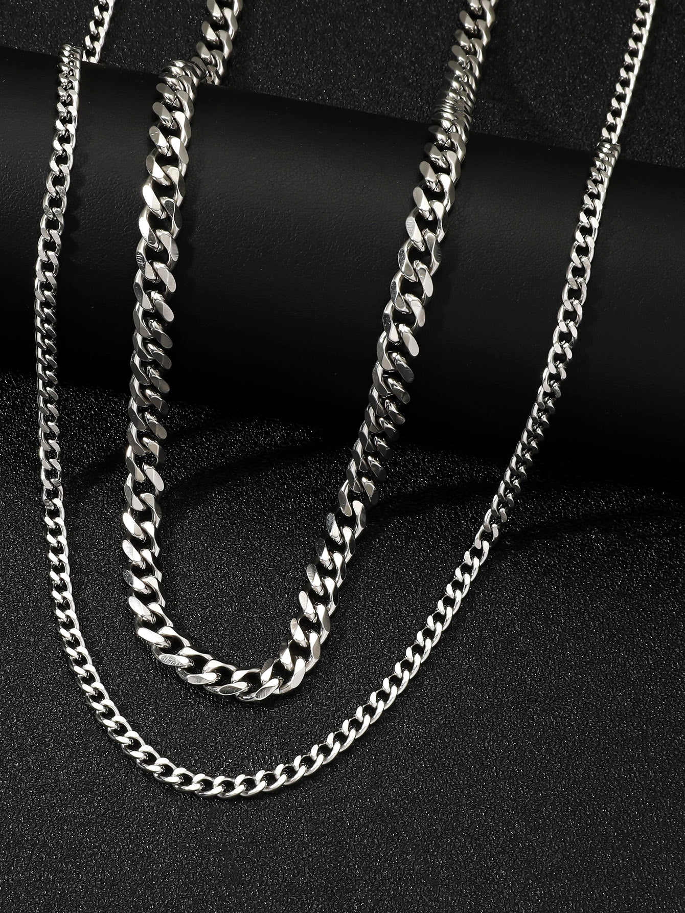 Minimalist chain necklace 2 pieces